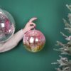 Discobal kersthanger roze goud – foto 3