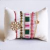 Edelsteen armband met vergulde Miyuki – magenta – foto 4
