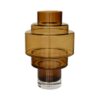 Bruine glazen vaas Kasai cognac