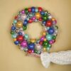 Kerstkrans kerstballen meerkleurig – foto 6