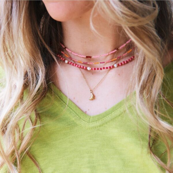 Fijne ketting met een mini-croissant – foto 2