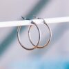 Creolen 30 mm basic – zilver, foto 2