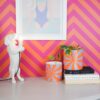 Swirl bloempot lila-oranje – foto 3