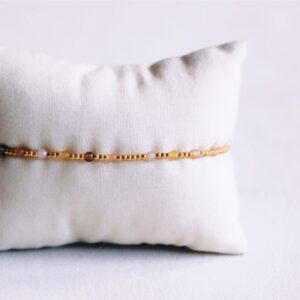 Kralenarmband met facetkralen – olijf/lila/bordeaux
