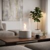 Tafelhaard Rond Koel grijs 26,5 cm – Metaal en Glas