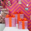 Led kerstcadeau roze oranje – foto 4