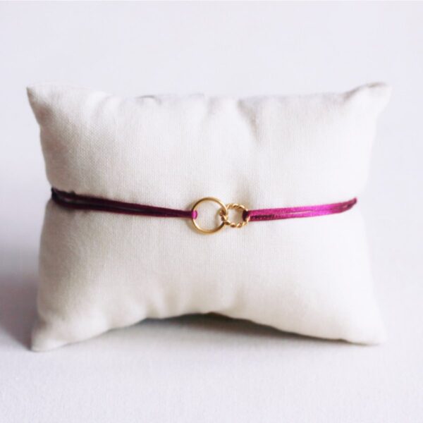 Infinity satijnen armband in paars