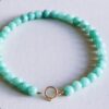 Natuurlijke stenen kralenketting xl in oud groen