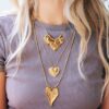 Slangenketting met XL hart – goud, foto 4