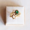 Vintage ring met parelstenen – goud – foto 3