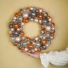 Kerstkrans kerstballen taupe – foto 4