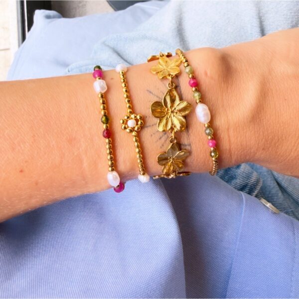 Kralenarmband met parel – goud, foto 2