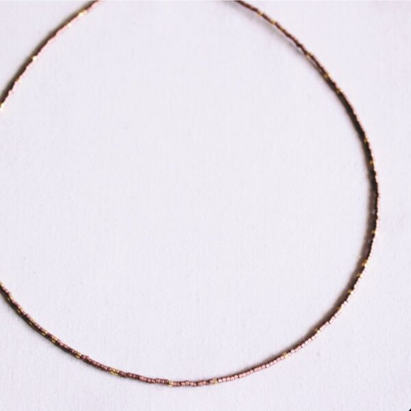 Miyuki ketting in brons en verguld