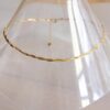 Gevlochten snake ketting – goud – foto 2