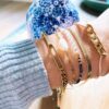 Armband platte slang – goud – foto 2