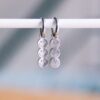 Oorringen met 3 smileys in zilver