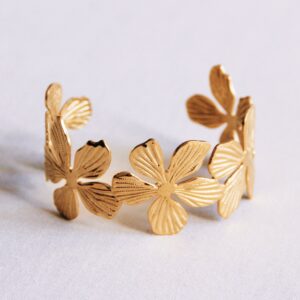 Bangle XL bloemen – goud