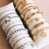 Armband platte slang – goud – foto 3