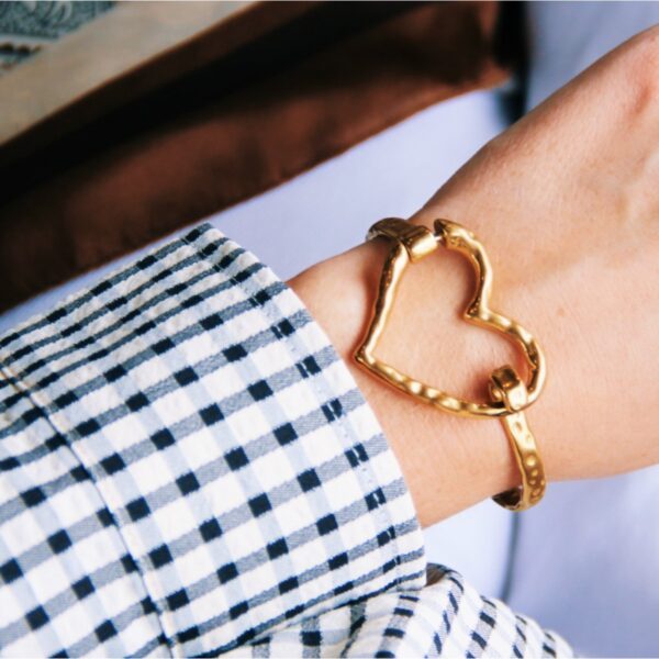Armband met XL hart – goud, foto 2