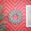 Kerstkrans disco zilver – foto 3