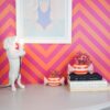 Toffee bloempot oranje-roze klein – foto 5