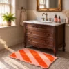 Badmat Gestreept lichtroze/oranje van House Vitamin