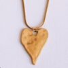 Gouden kettinkje dames – Slangenketting met XL hart – goud