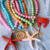 Natuurlijke stenen kralenketting xl – fuchsia – foto 2