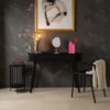 Sidetable zwart met lamellen – foto 3