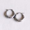 Brede creolen 19 mm in zilver