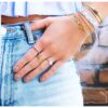 Minimalistische gevlochten ring – goud – foto 4