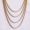 Gedraaide gelaagde ketting in goud