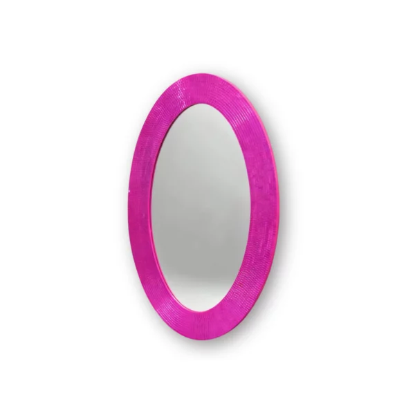 Discospiegel ovaal roze