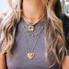 Fijne ketting met steentjes – mint/goud – foto 2