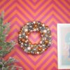 Kerstkrans kerstballen taupe – foto 5