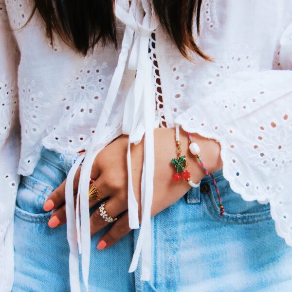 Minimalistische gevlochten ring – goud – foto 2