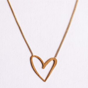 Fijne ketting met open hart – goud