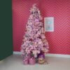 Led kerstcadeau roze wit – sfeerfoto