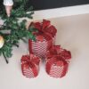 Led kerstcadeau rood wit – sfeerfoto