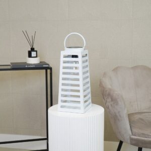 Solar Lantaarn Wit – Metaal 14 x 32,5 cm