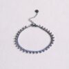 Schakelarmband met balletjes – zilver – foto 2