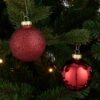 Kerstballen set rood glas – foto 4
