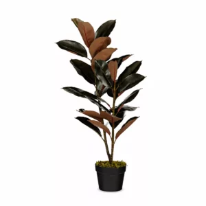 Kunstplant Rubberplant Rood H90 cm