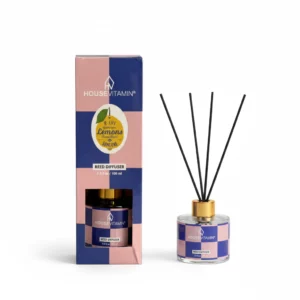 Rietverspreider Citroen Bergamot 100 ml – Glazen Fles met Stokjes