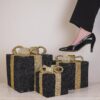 Led kerstcadeau zwart goud – sfeerfoto