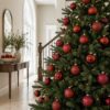 Kerstballen set rood glas – foto 6
