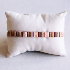Geweven armband strepen – nude tinten