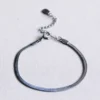 Slangenarmband zilver met verlengkettinkje en sluiting