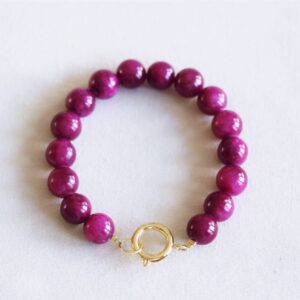 Natuursteen kralenarmband XL – bordeaux