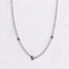 Fijne ketting met 3 mini hartjes – zilver, foto 2